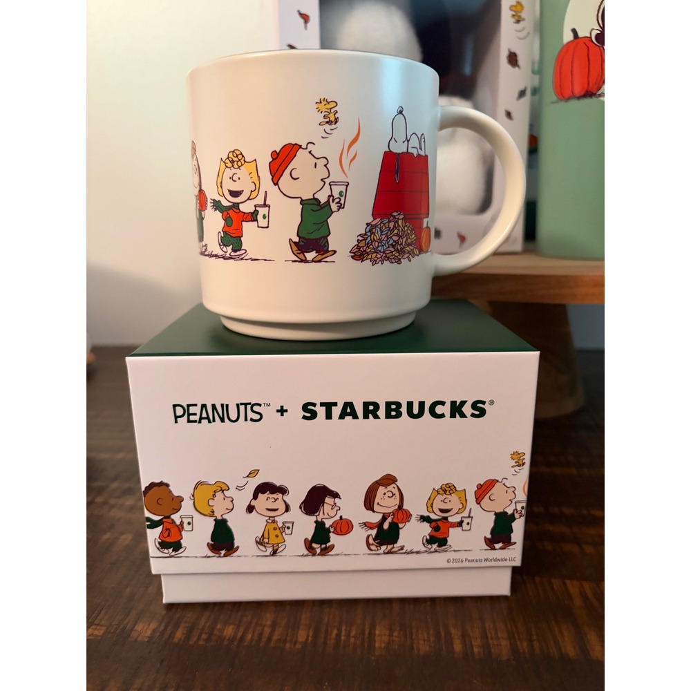 Starbucks X Peanuts Snoopy Lot of 7 Mug Hot Cold Tumblers Tote Keychain Plush - Picture 6 of 10